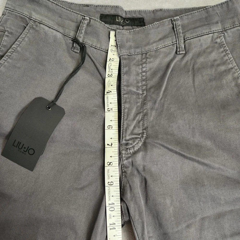New LIU JO UOMO Men's Slim Fit Chino Pants Medium Grey 44 30 NWT Italian Gray